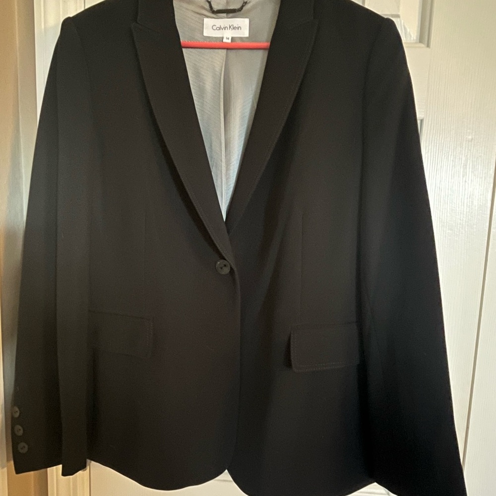 Calvin Klein Black Jacket with Silver Lining